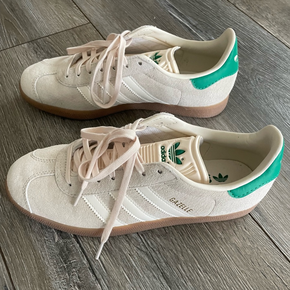 Adidas Gazelle- Wonder White/Cream White/Gum